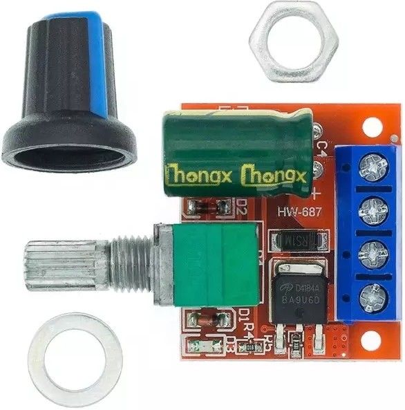 electrolight Mini 5A 90W PWM 12V-24V DC Motor Speed Controller Module DC 4.5V-35V Multipurpose Controller-picture-10