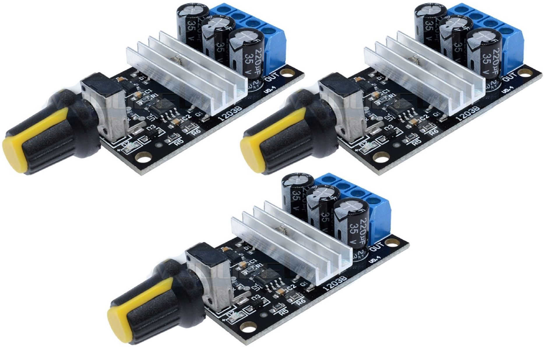 shockley 3A 6V-28V DC Motor Speed Controller PWM Variable Speed Regulator Switch (3 Pc) Multipurpose Controller-picture-19