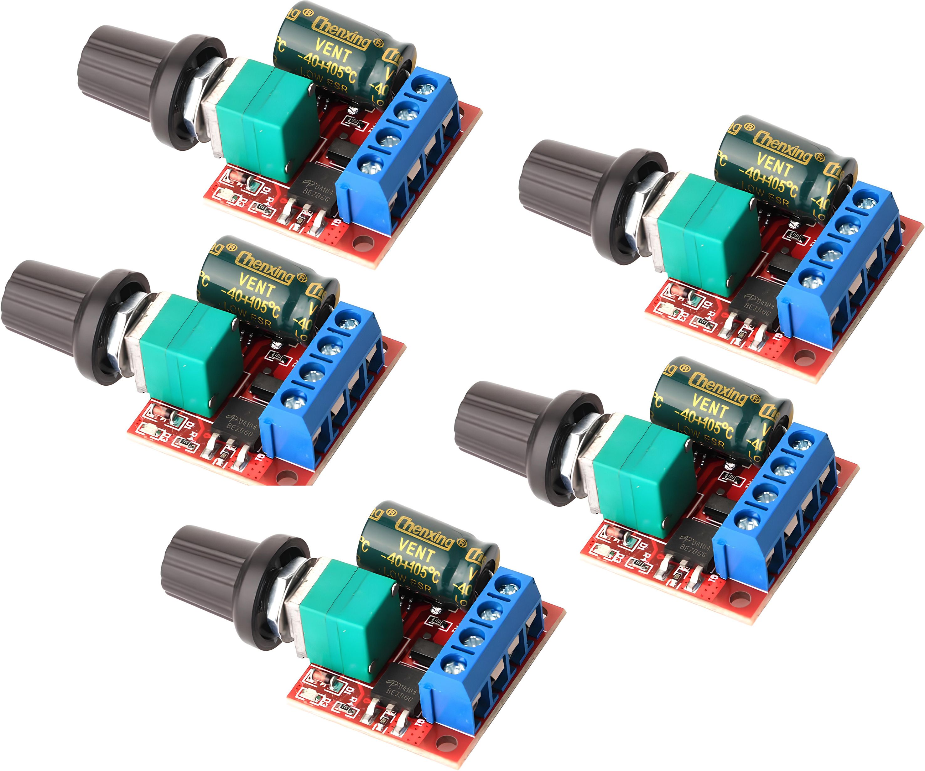 shockley 5A 5V-35V DC Motor Speed Controller 6V 12V 24V PWM Variable Regulator (5 Pc) Multipurpose Controller-picture-13