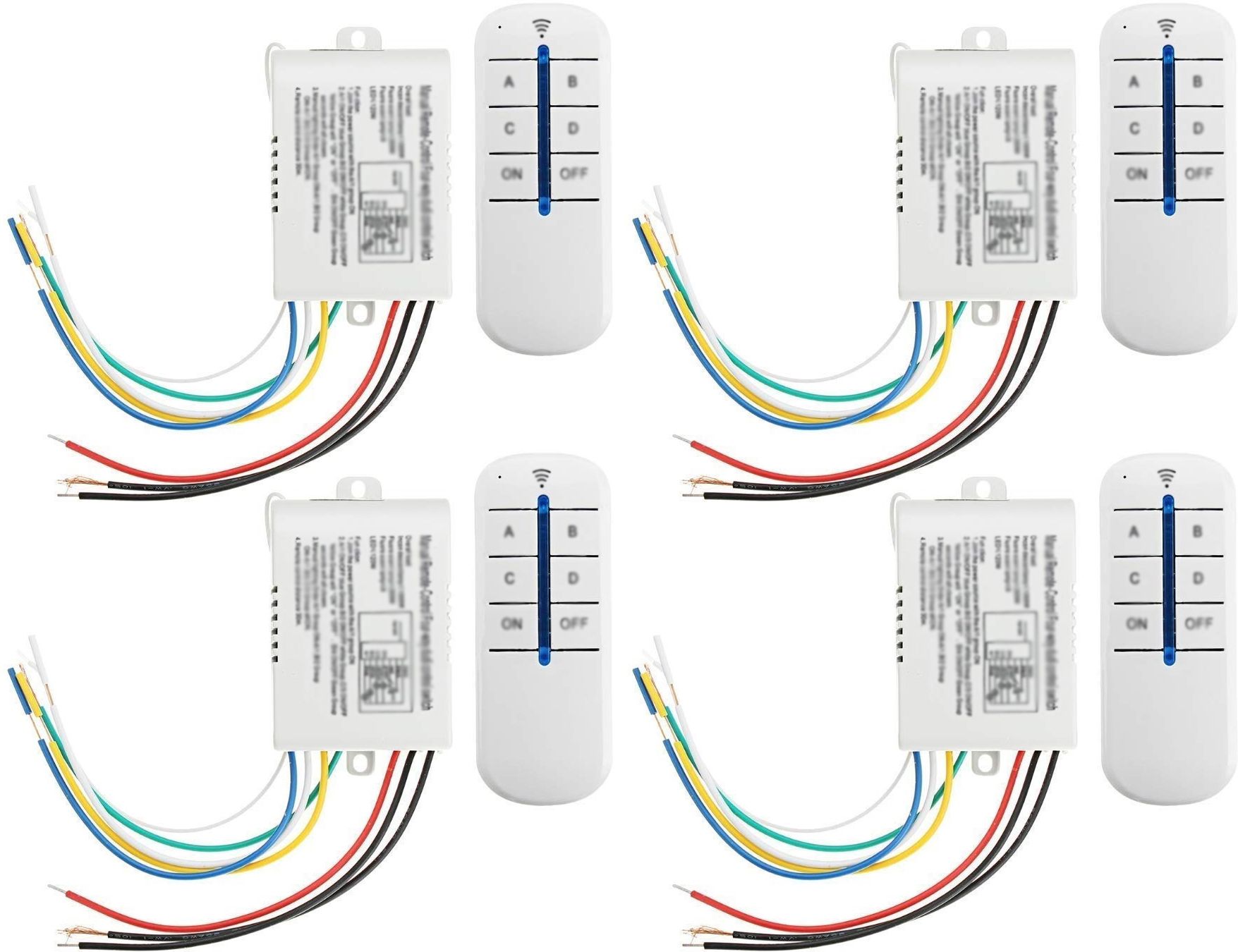 shockley 4-Way Digital Switch ON/Off 220V-240V Light RF Remote Control Wireless (4 Pc) Multipurpose Controller-picture-21