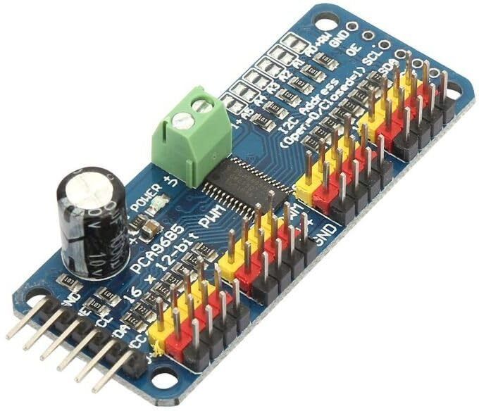 ROBODIUM PCA9685 16-Channel Servo Motor Driver, 2.3V-5.5V Operating Voltage Multipurpose Controller