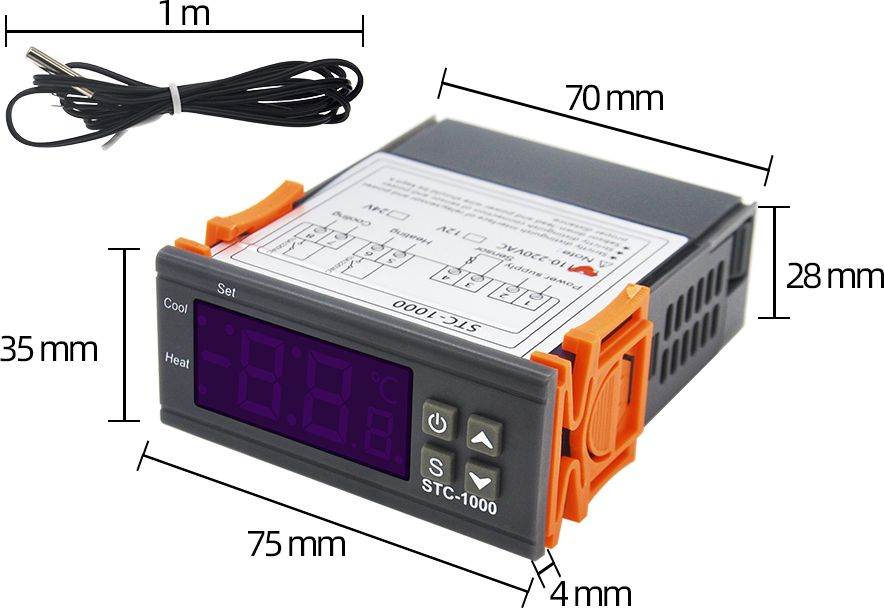 TM&W 220v cooling heating function STC1000 with NTC10k temperature regular Multipurpose Controller-image-34