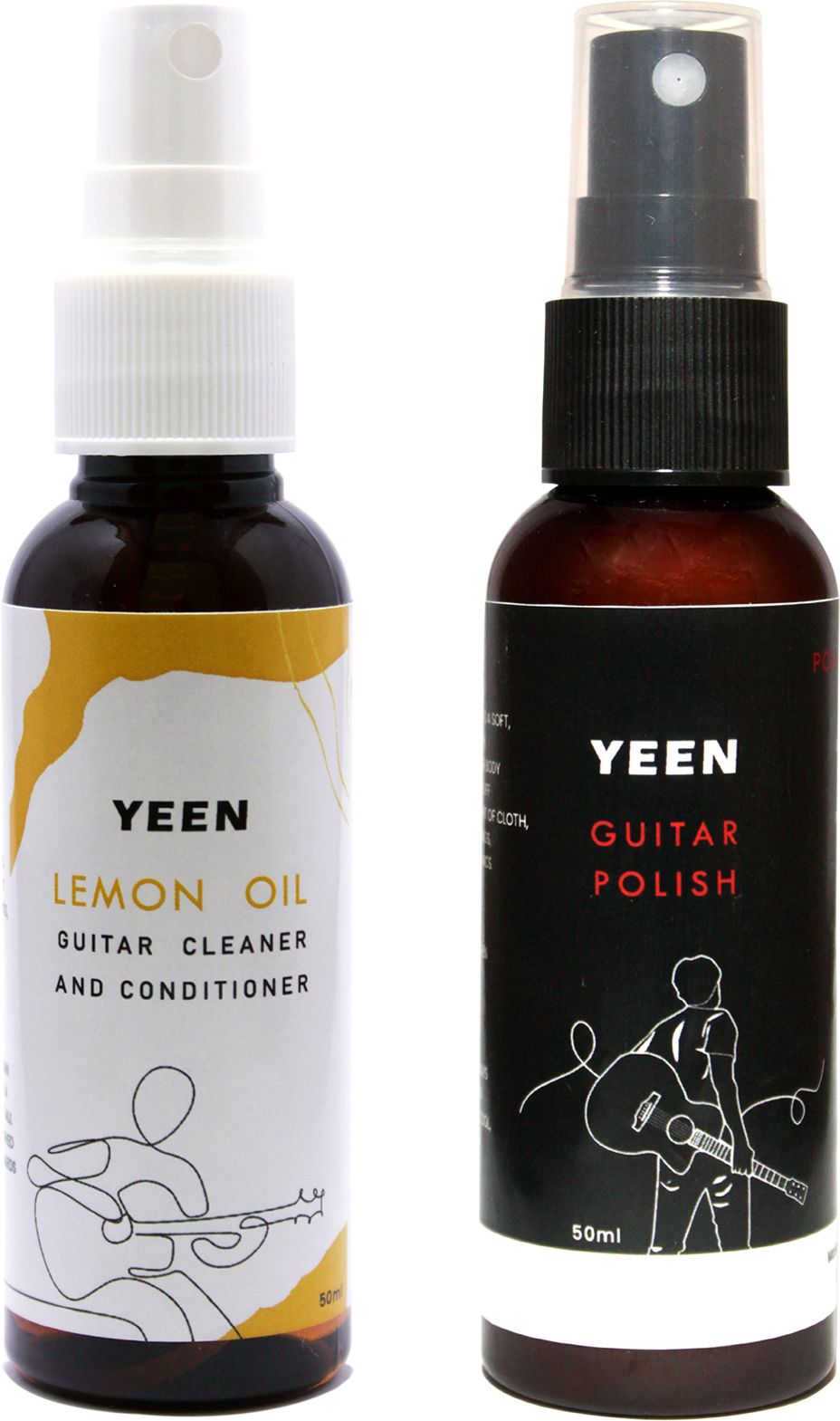 yeen Guitar Care Kit – Lemon Oil Cleaner & Guitar Body Polish (2 × 50ml) Music Instrument Polish-picture-19