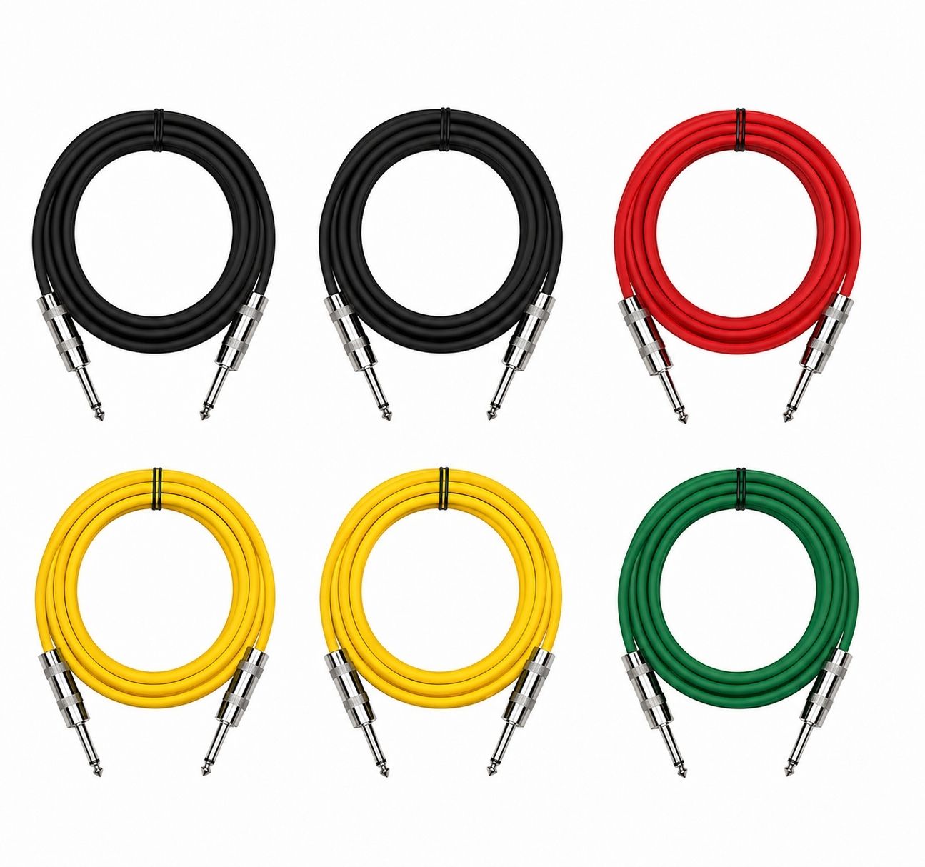 6.35mm Mono Jack Male To 6.35 mm Male 1/4" TS to 1/4" Straight TS Patch Cable Guitar Amplifier-image-5