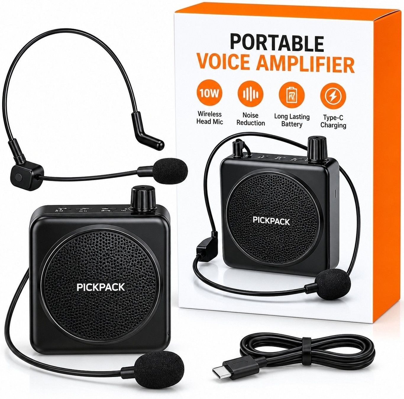 fire turtle Portable Voice Amplifier with Bluetooth Speaker & Wired Headset Mic for Teaching Speaker Cabinets-picture-19