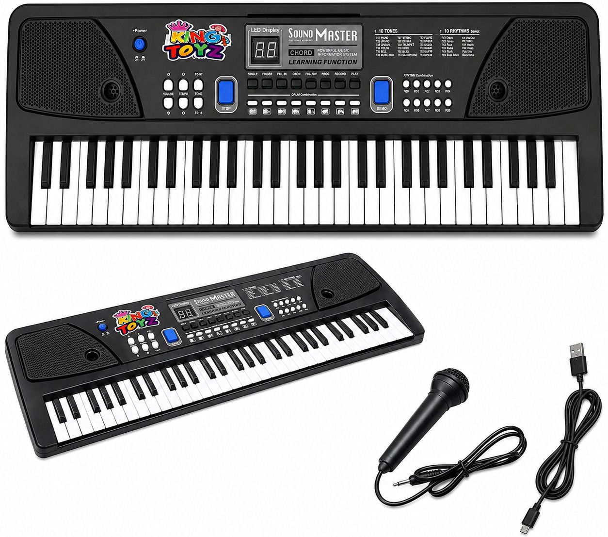 SM-61K Piano Keyboard for Kids | Beginners with Mic & Recording Function Analog Digital Piano-image-24