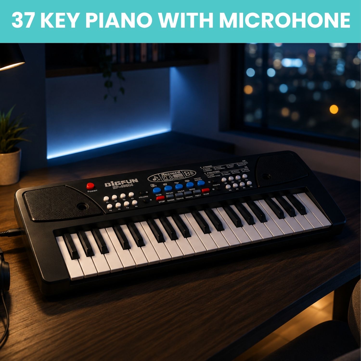 guggu Piano Keyboard With Mic 37 Keys Music Toy Protable Electronic Piano for KidsT493 Piano Keyboard With Mic 37 Keys Music Toy Protable Electronic Piano for KidsT493 Analog Digital Piano-picture-31
