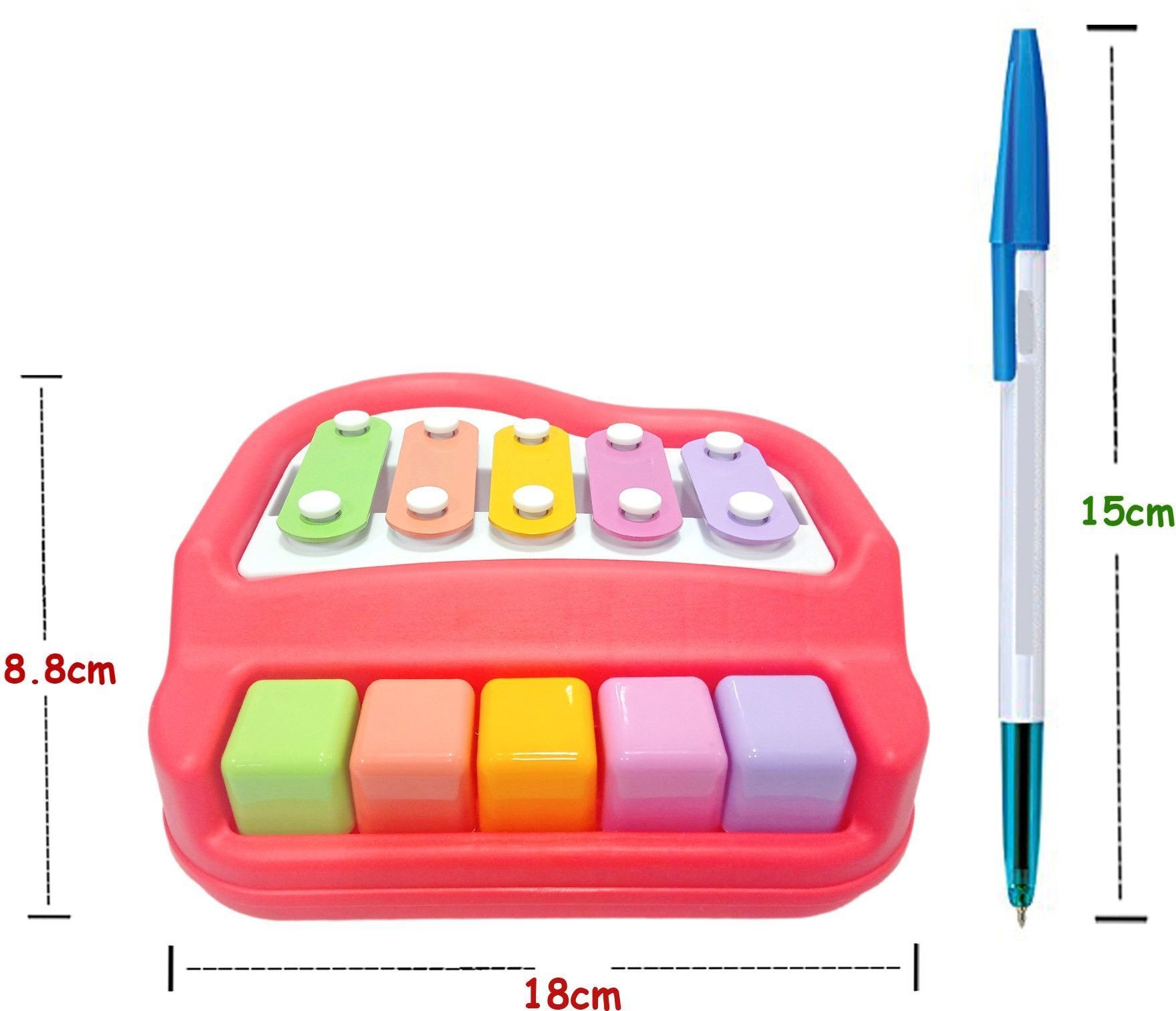 SALEOFF26698_@_702 Xylophone 2-in-1 Premium Piano 5 Key Scale Musical Toy For Kids - 304 Analog Digital Piano-image-19
