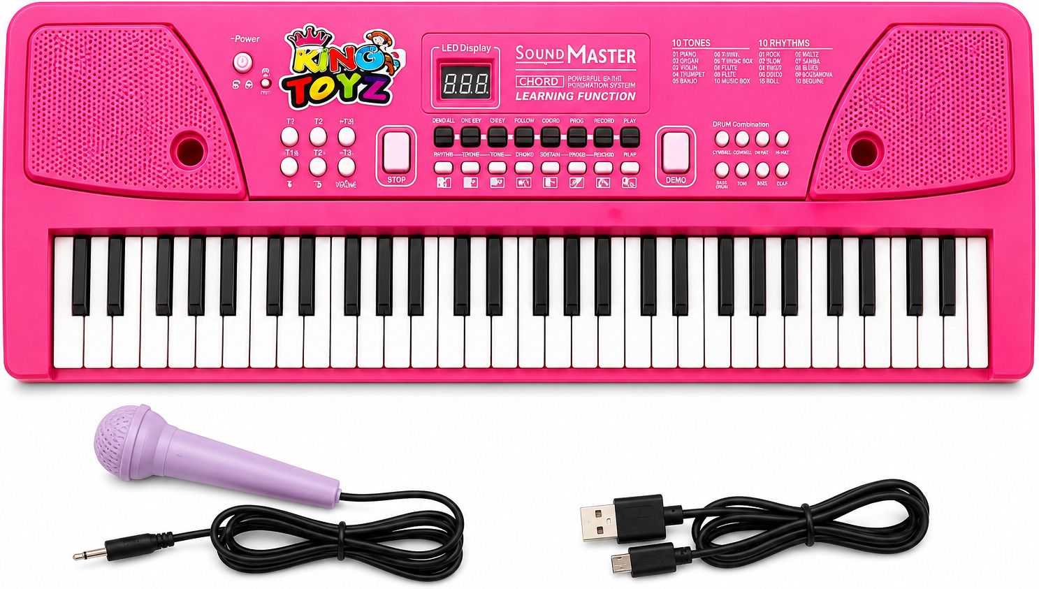 61 Keys Piano Keyboard for Kids | Beginners with Mic & Recording Function Analog Digital Piano-image-28