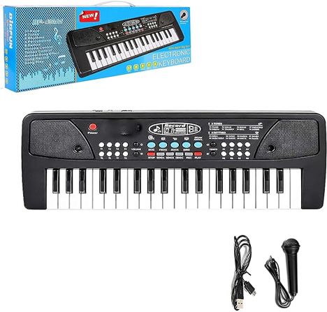 37-Keys Piano Toy with USB Cable Microphone & Song Record Features for Kids 37-Keys Piano Toy with USB Cable Microphone & Song Record Features for Kids Analog Portable Keyboard-image-30
