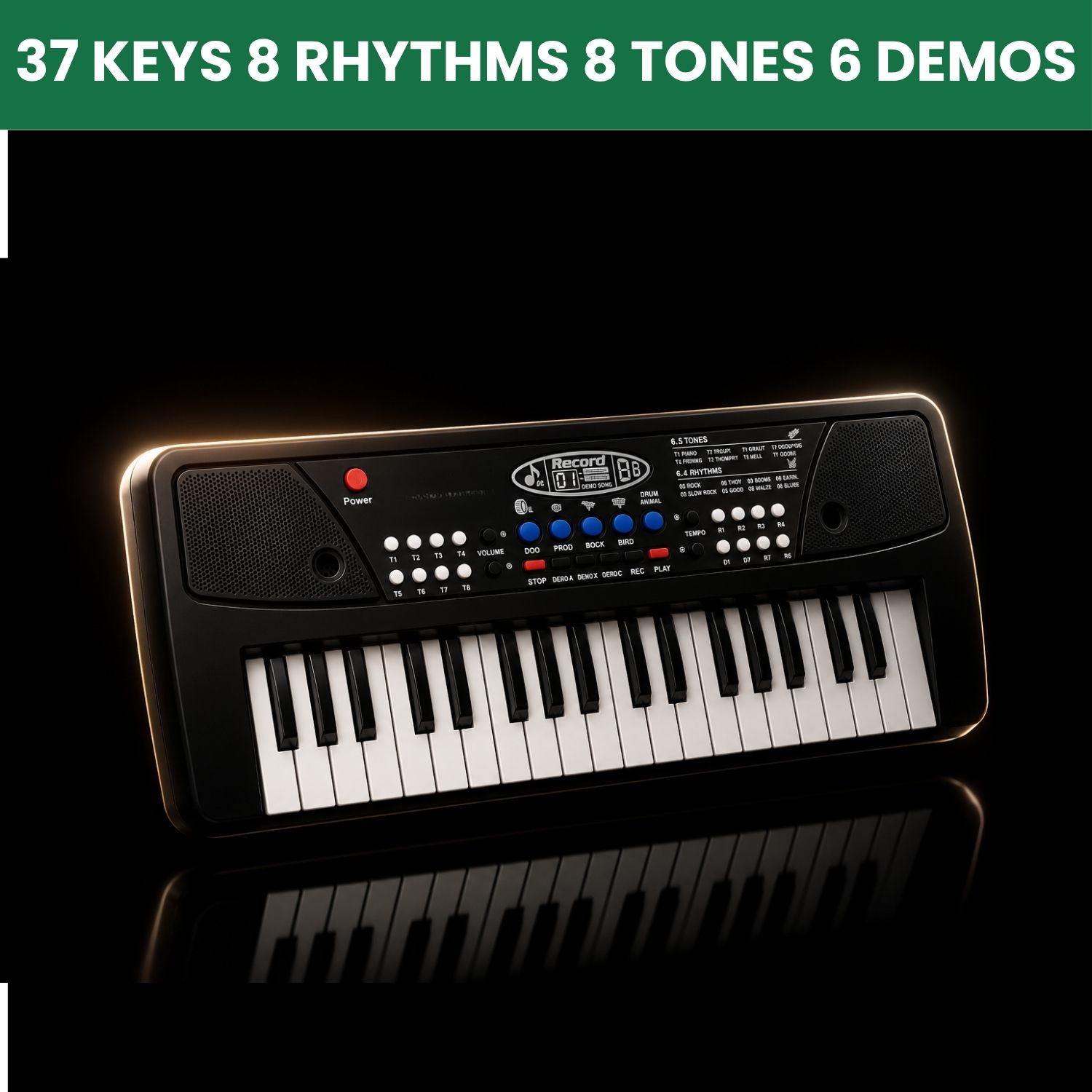 guggu Piano Keyboard With Mic 37 Keys Music Toy Protable Electronic Piano for KidsT23 Piano Keyboard With Mic 37 Keys Music Toy Protable Electronic Piano for KidsT23 Analog Digital Piano-picture-34