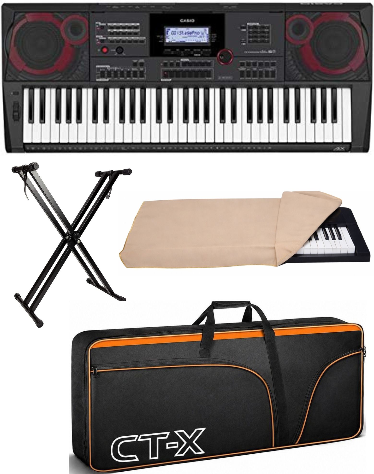 ctx CASIO CT-X9000IN+ CARRY CASE + DOUBLE PIPE STAND+DUST COVER CT-X9000IN Digital Portable Keyboard-picture-11