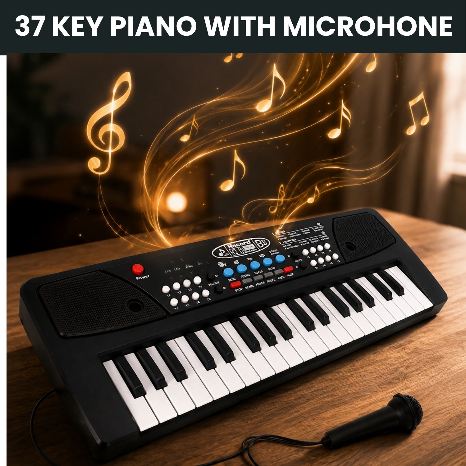 clairbell Piano Keyboard With Mic 37 Keys Music Toy Protable Electronic Piano for KidsE497 Piano Keyboard With Mic 37 Keys Music Toy Protable Electronic Piano for KidsE497 Analog Digital Piano-picture-32