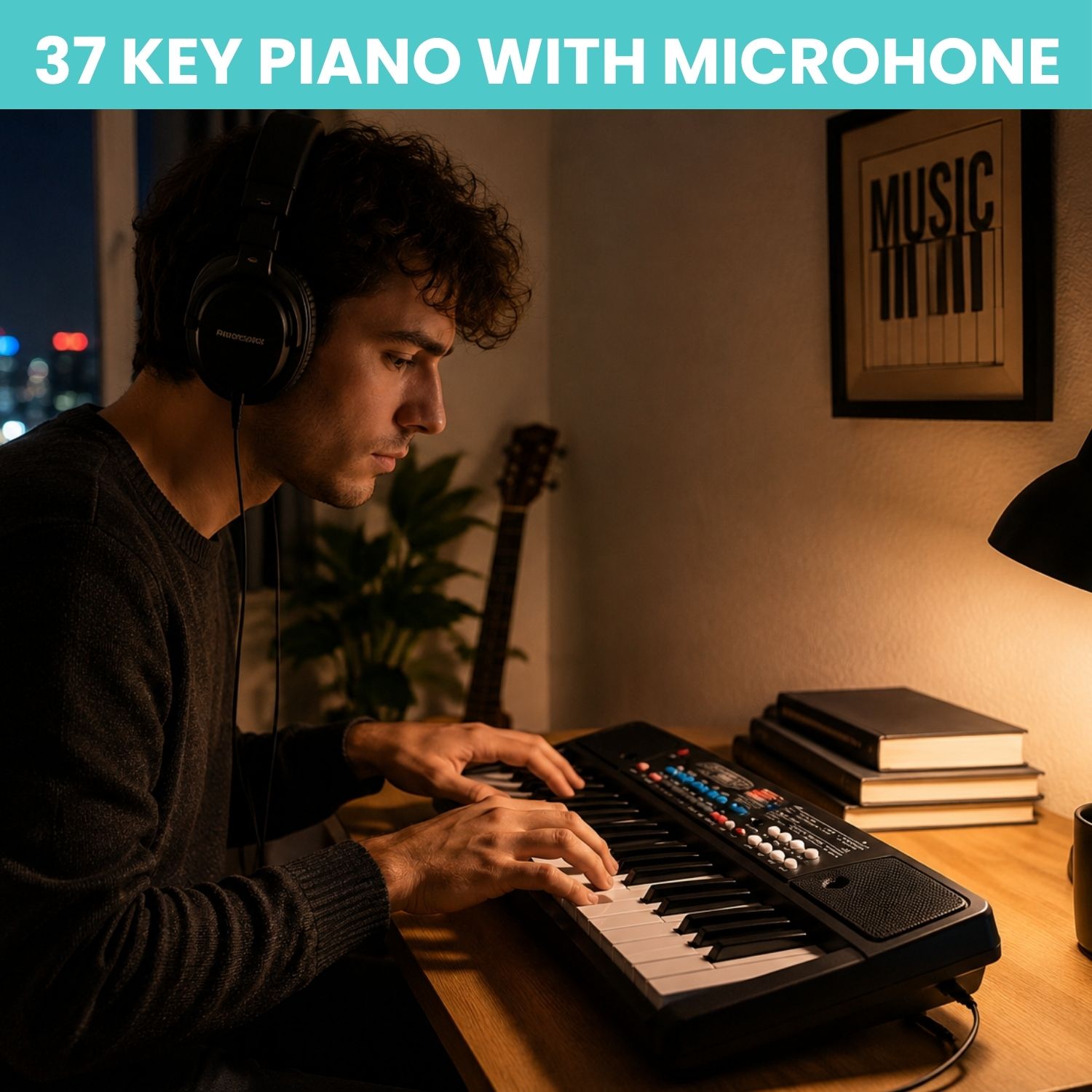 clairbell Piano Keyboard With Mic 37 Keys Music Toy Protable Electronic Piano for KidsE119 Piano Keyboard With Mic 37 Keys Music Toy Protable Electronic Piano for KidsE119 Analog Digital Piano-picture-33