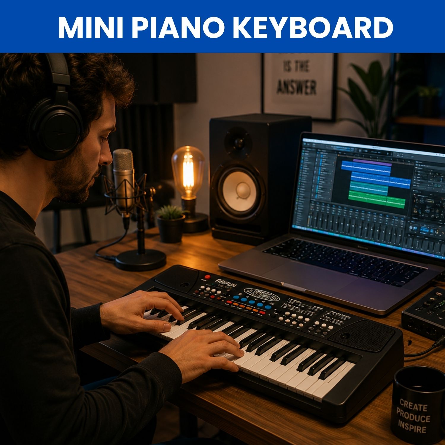 guggu Piano Keyboard With Mic 37 Keys Music Toy Protable Electronic Piano for KidsT9 Piano Keyboard With Mic 37 Keys Music Toy Protable Electronic Piano for KidsT9 Analog Digital Piano-picture-6