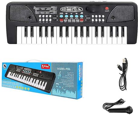 37 Keys Electric Piano Keyboard, With Microphone, Digital Music Teaching Digital Music Teaching & Learning Toys For Kids, Musical Instrument Gifts Analog Portable Keyboard-image-45