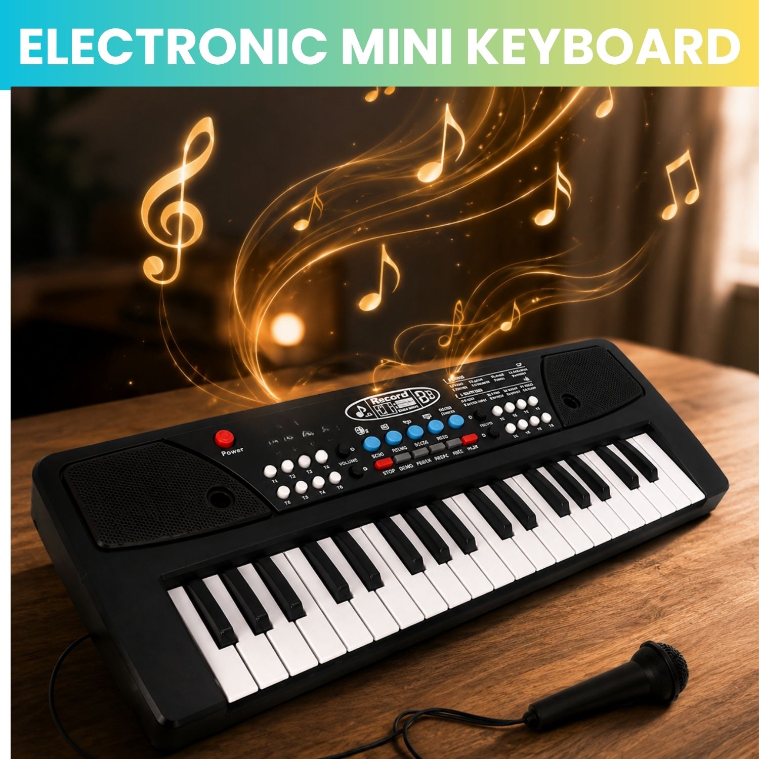 clairbell Piano Keyboard With Mic 37 Keys Music Toy Protable Electronic Piano for KidsE444 Piano Keyboard With Mic 37 Keys Music Toy Protable Electronic Piano for KidsE444 Analog Digital Piano-picture-49