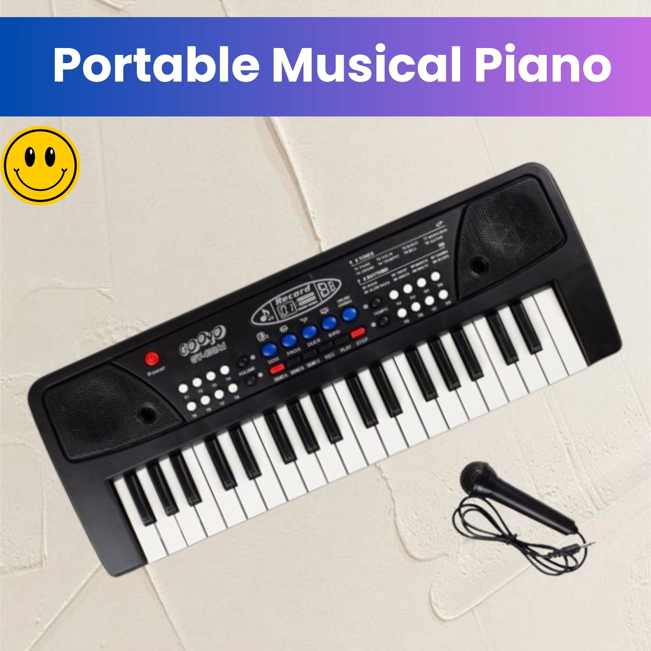 sacro Piano Keyboard with Mic, 37 Keys 8 Tones Portable Electronic Toy For kidsQ233 Piano Keyboard with Mic, 37 Keys 8 Tones Portable Electronic Toy For kidsJ233 Analog Portable Keyboard-picture-45