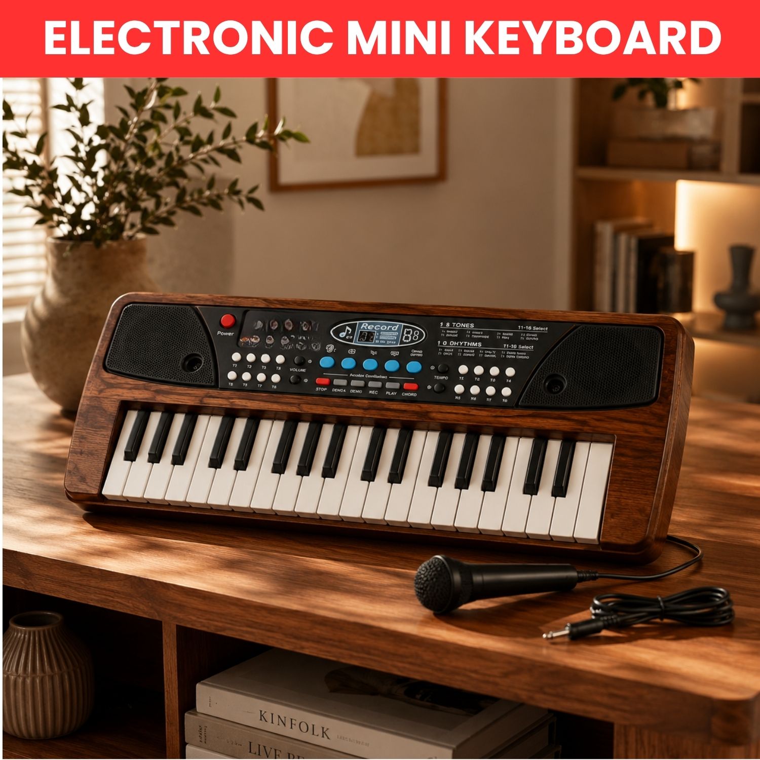 clairbell Piano Keyboard With Mic 37 Keys Music Toy Protable Electronic Piano for KidsE448 Piano Keyboard With Mic 37 Keys Music Toy Protable Electronic Piano for KidsE448 Analog Digital Piano-picture-21