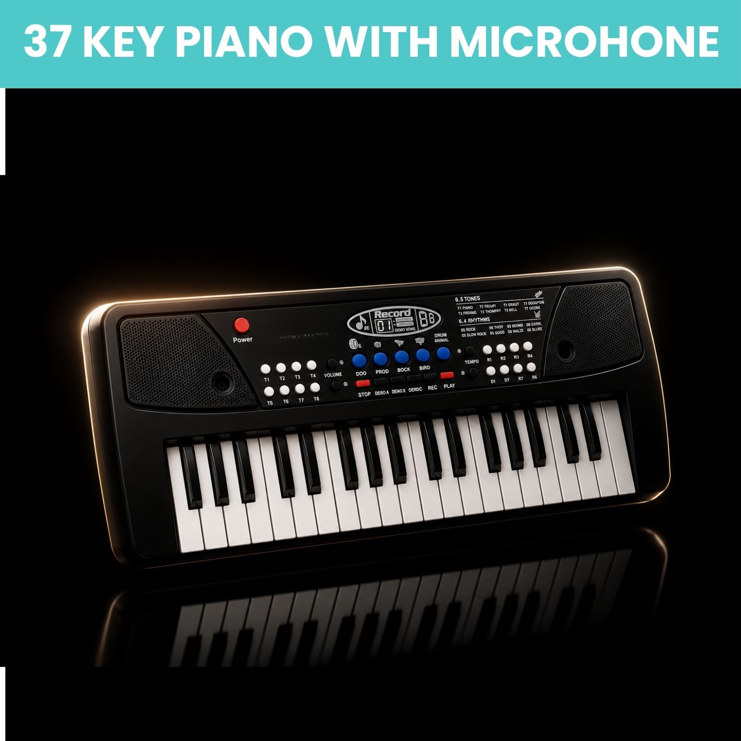 guggu Piano Keyboard With Mic 37 Keys Music Toy Protable Electronic Piano for KidsY366 Piano Keyboard With Mic 37 Keys Music Toy Protable Electronic Piano for KidsY366 Analog Digital Piano-picture-32