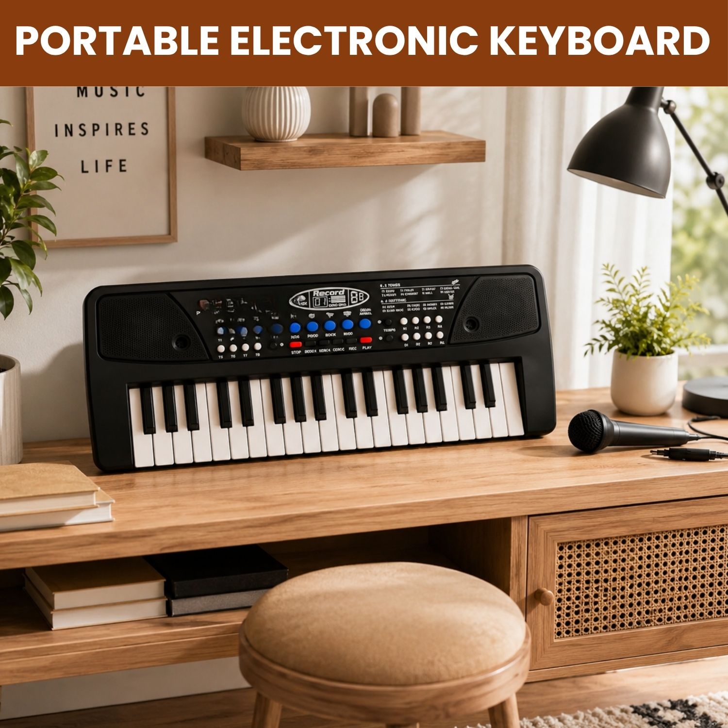 frony Piano Keyboard With Mic 37 Keys Music Toy Protable Electronic Piano for KidsW245 Piano Keyboard With Mic 37 Keys Music Toy Protable Electronic Piano for KidsW245 Analog Digital Piano-picture-32