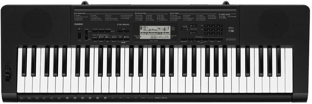 3500 CASIO+CARRY CASE+DOUBLE PIPE STAND+DUST COVER CTK-3500 Digital Portable Keyboard