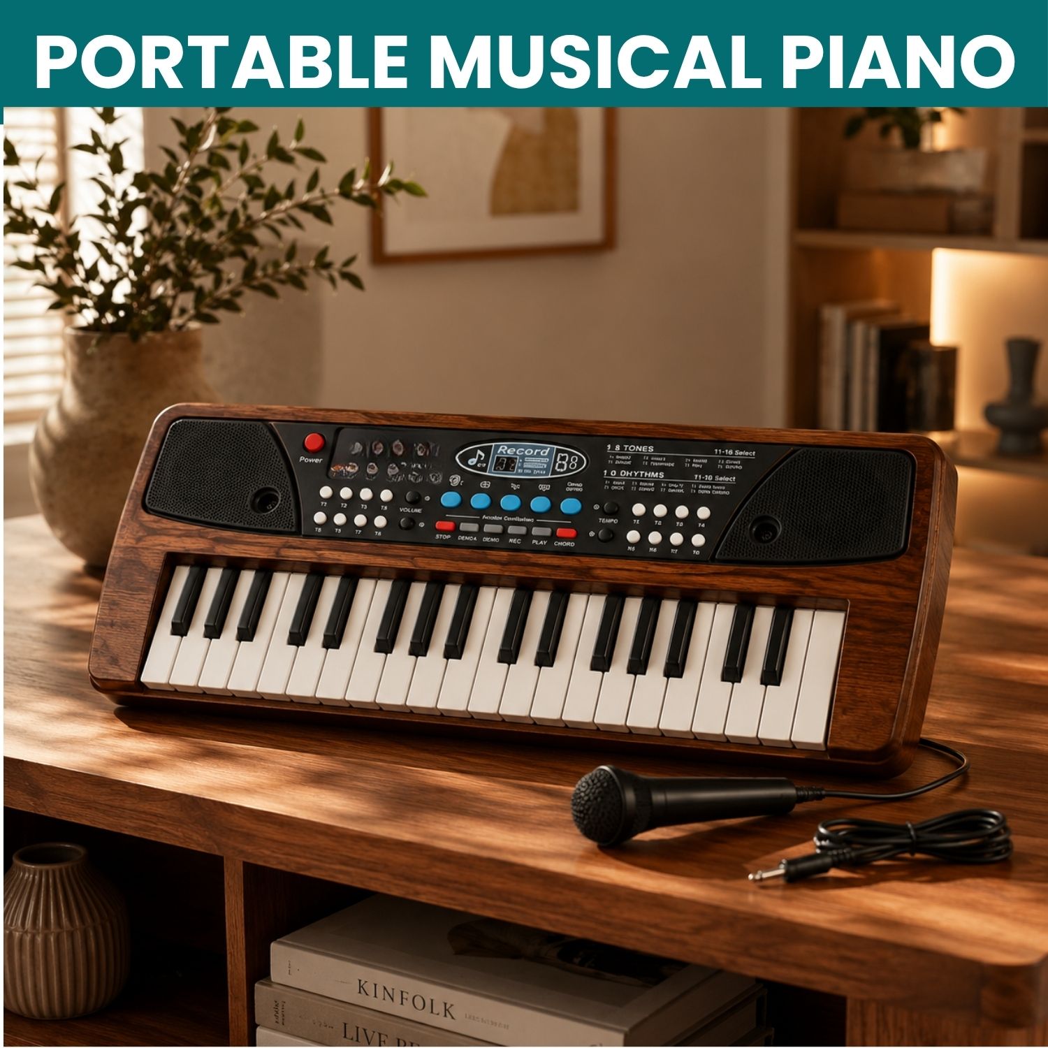 guggu Piano Keyboard With Mic 37 Keys Music Toy Protable Electronic Piano for KidsY146 Piano Keyboard With Mic 37 Keys Music Toy Protable Electronic Piano for KidsY146 Analog Digital Piano-picture-10