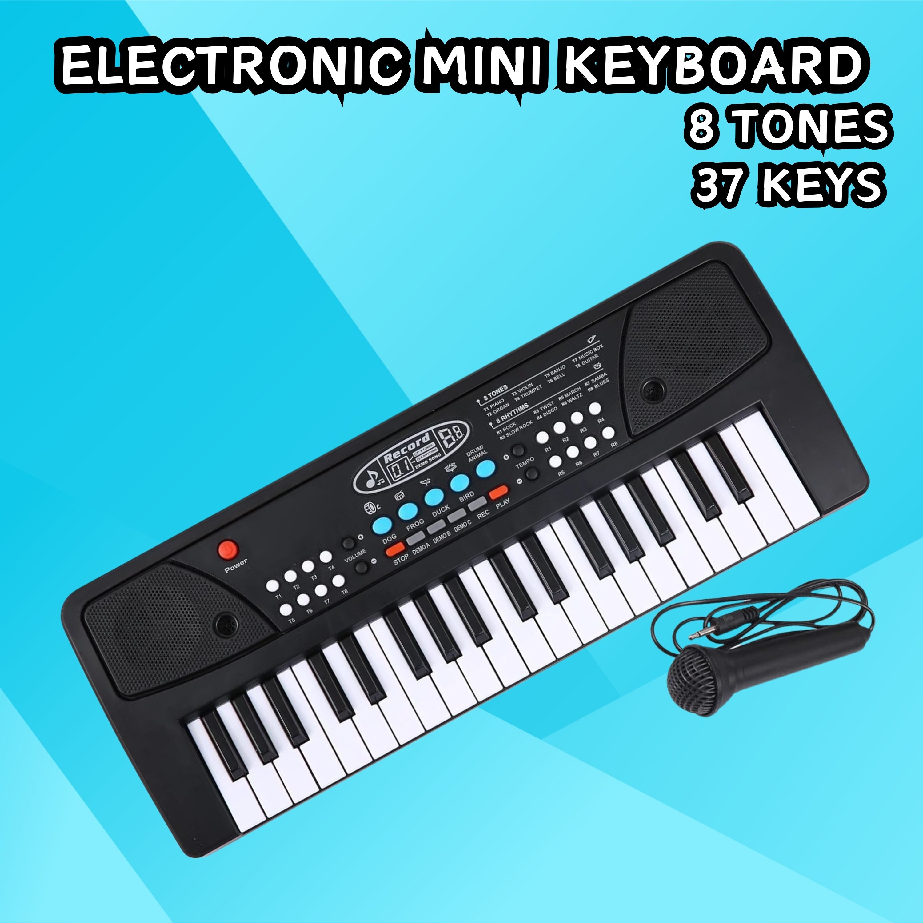 frony (Piano Keyboard) Toy with 37 Key, Recording and Mic, Adapter for DC Power A105 (Piano Keyboard) Toy with 37 Key, Recording and Mic, Adapter for DC Power A105 Analog Portable Keyboard-picture-46