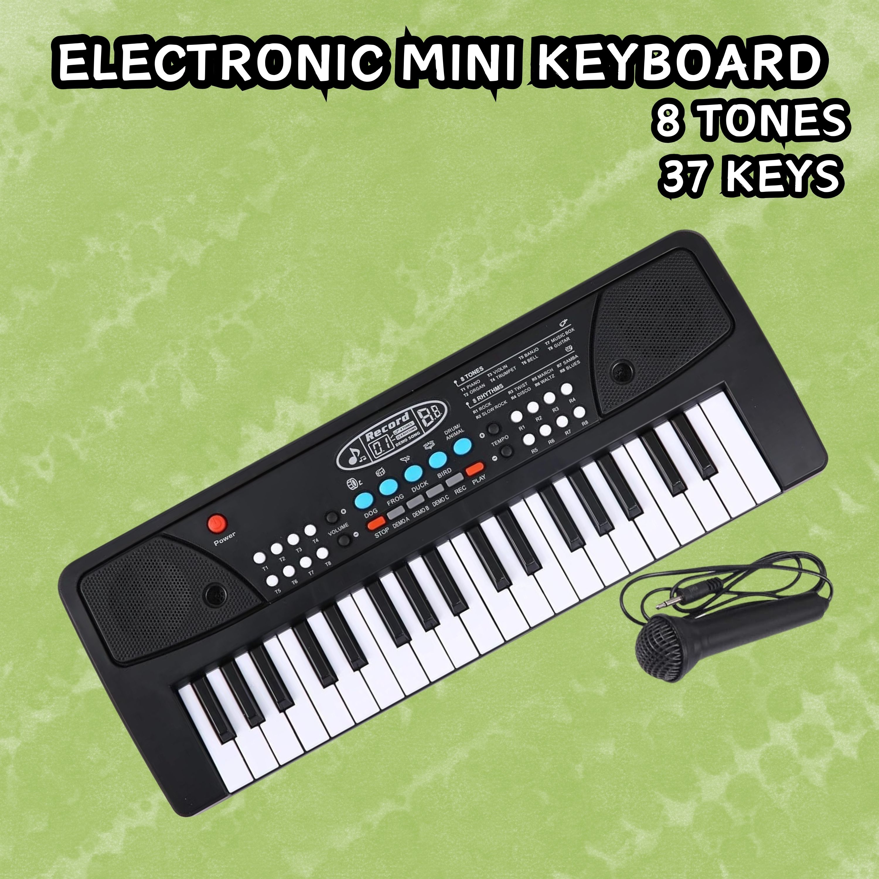 sacro (Piano Keyboard) Toy with 37 Key, Recording and Mic, Adapter for DC Power F219 (Piano Keyboard) Toy with 37 Key, Recording and Mic, Adapter for DC Power F219 Analog Portable Keyboard-picture-46