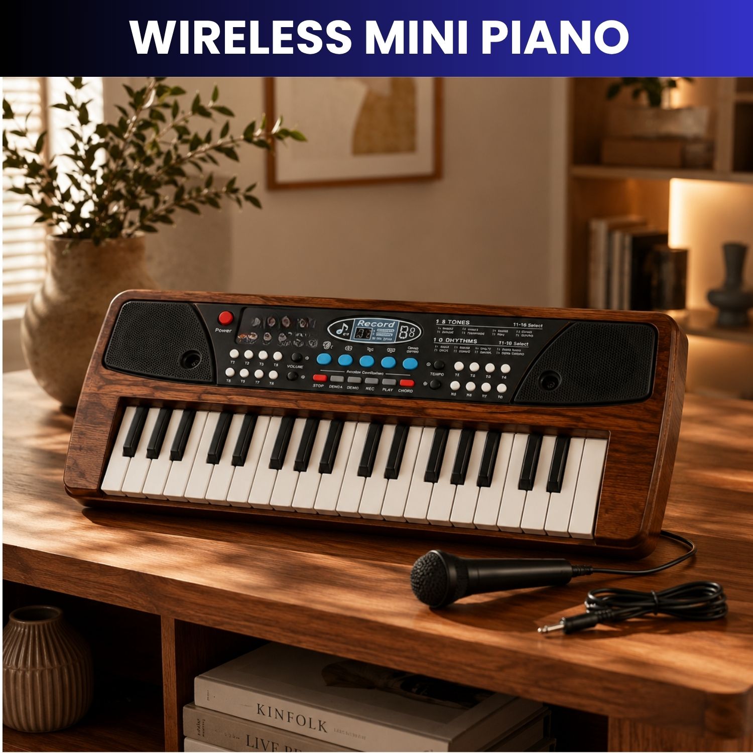 sacro Piano Keyboard With Mic 37 Keys Music Toy Protable Electronic Piano for KidsQ136 Piano Keyboard With Mic 37 Keys Music Toy Protable Electronic Piano for KidsQ136 Analog Digital Piano-picture-9
