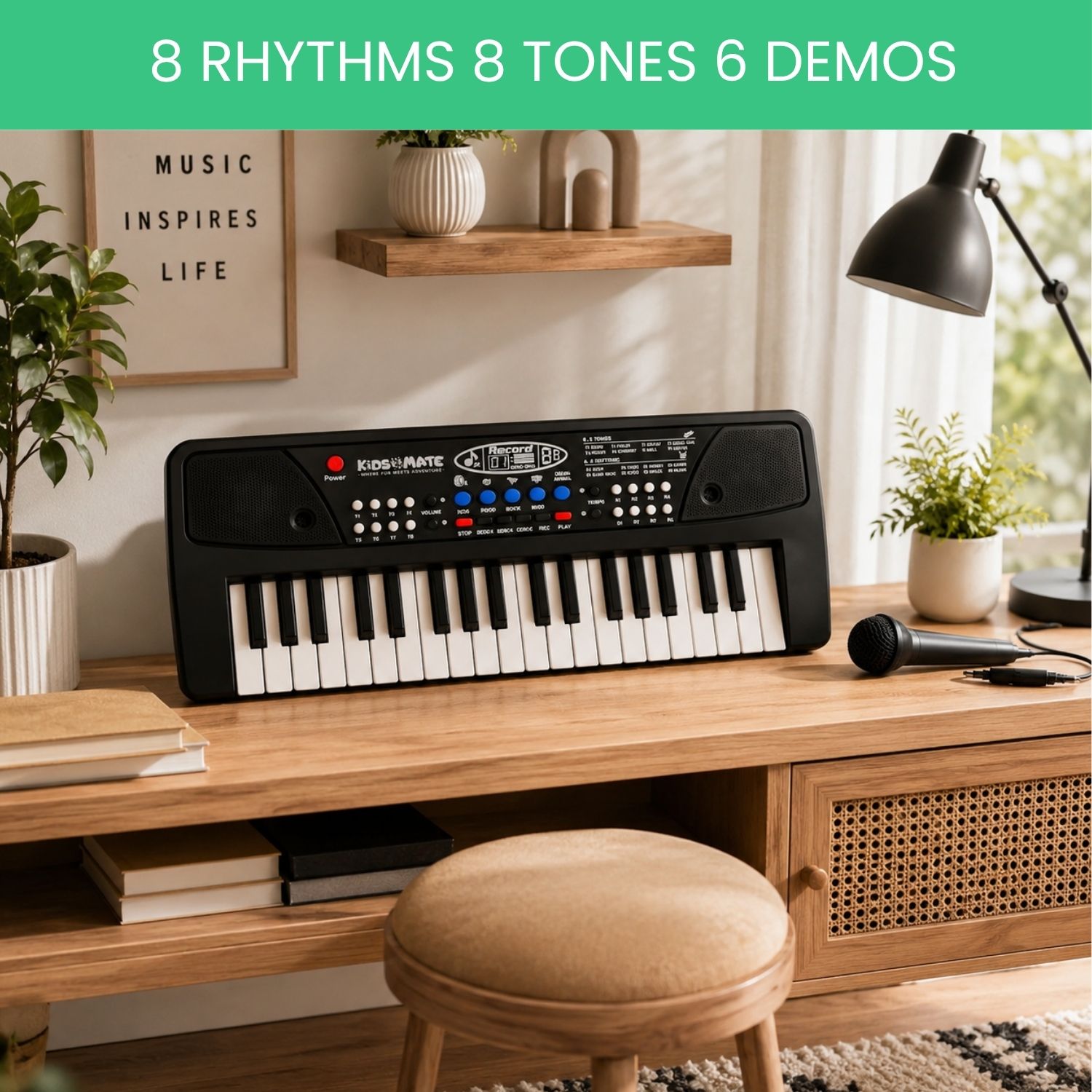 guggu Piano Keyboard With Mic 37 Keys Music Toy Protable Electronic Piano for KidsY186 Piano Keyboard With Mic 37 Keys Music Toy Protable Electronic Piano for KidsY186 Analog Digital Piano-picture-37