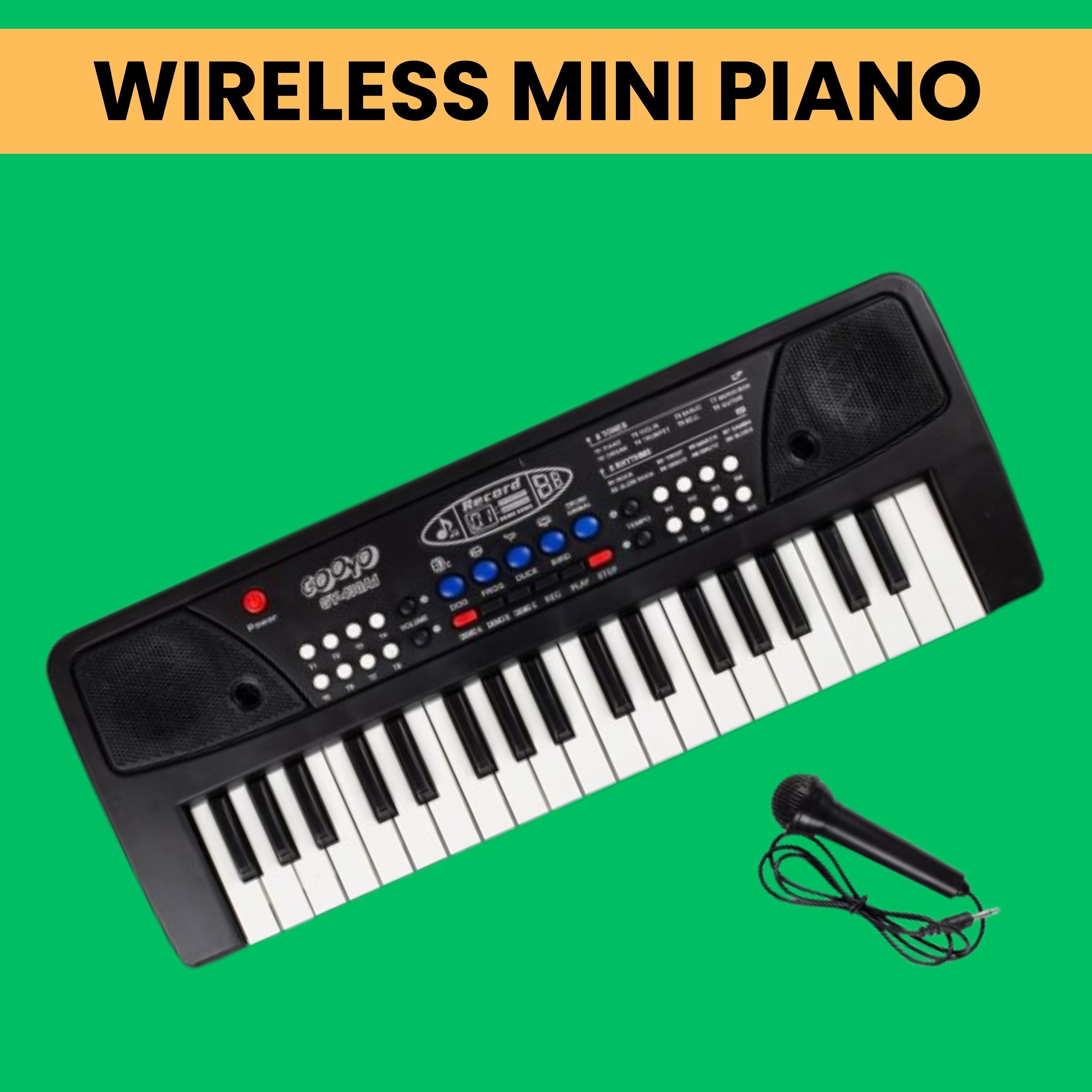 frony (Piano Keyboard) with Mic/37 Keys 8Rhythms, 8Tones, Portable Electronic ToyB500 (Piano Keyboard) with Mic/37 Keys 8Rhythms, 8Tones, Portable Electronic ToyB500 Analog Portable Keyboard-picture-26