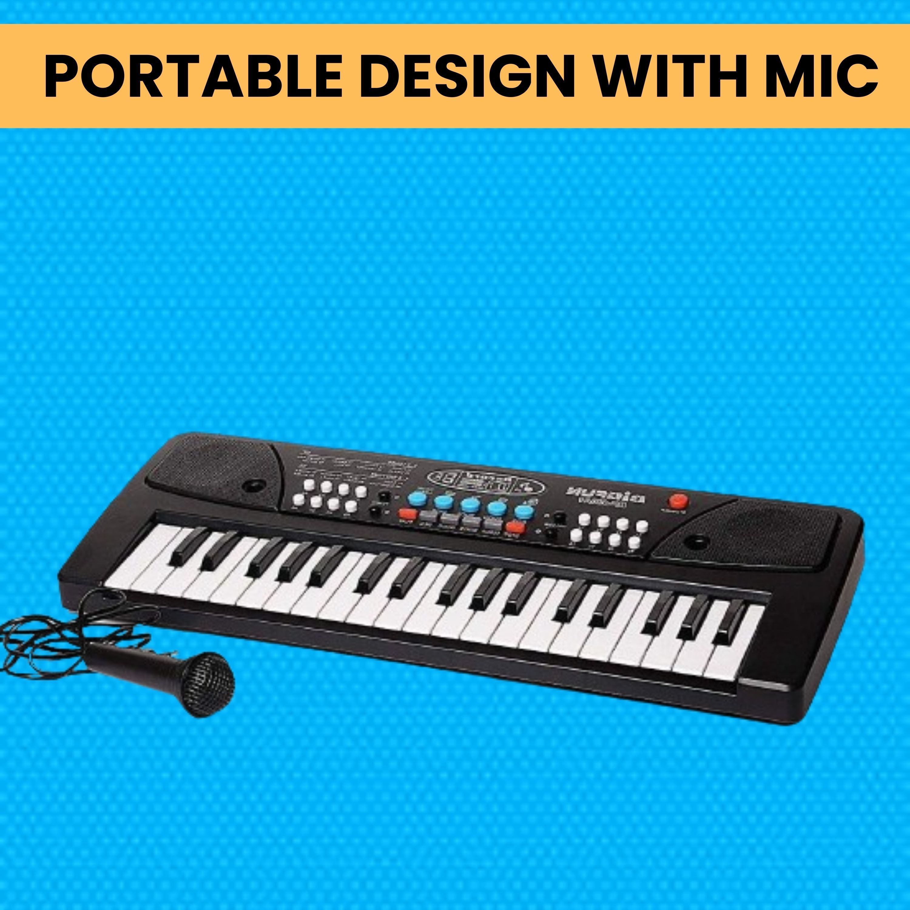 sacro (Piano Keyboard) with Mic/37 Keys 8Rhythms, 8Tones, Portable Electronic ToyD347 (Piano Keyboard) with Mic/37 Keys 8Rhythms, 8Tones, Portable Electronic ToyD347 Analog Portable Keyboard-picture-3