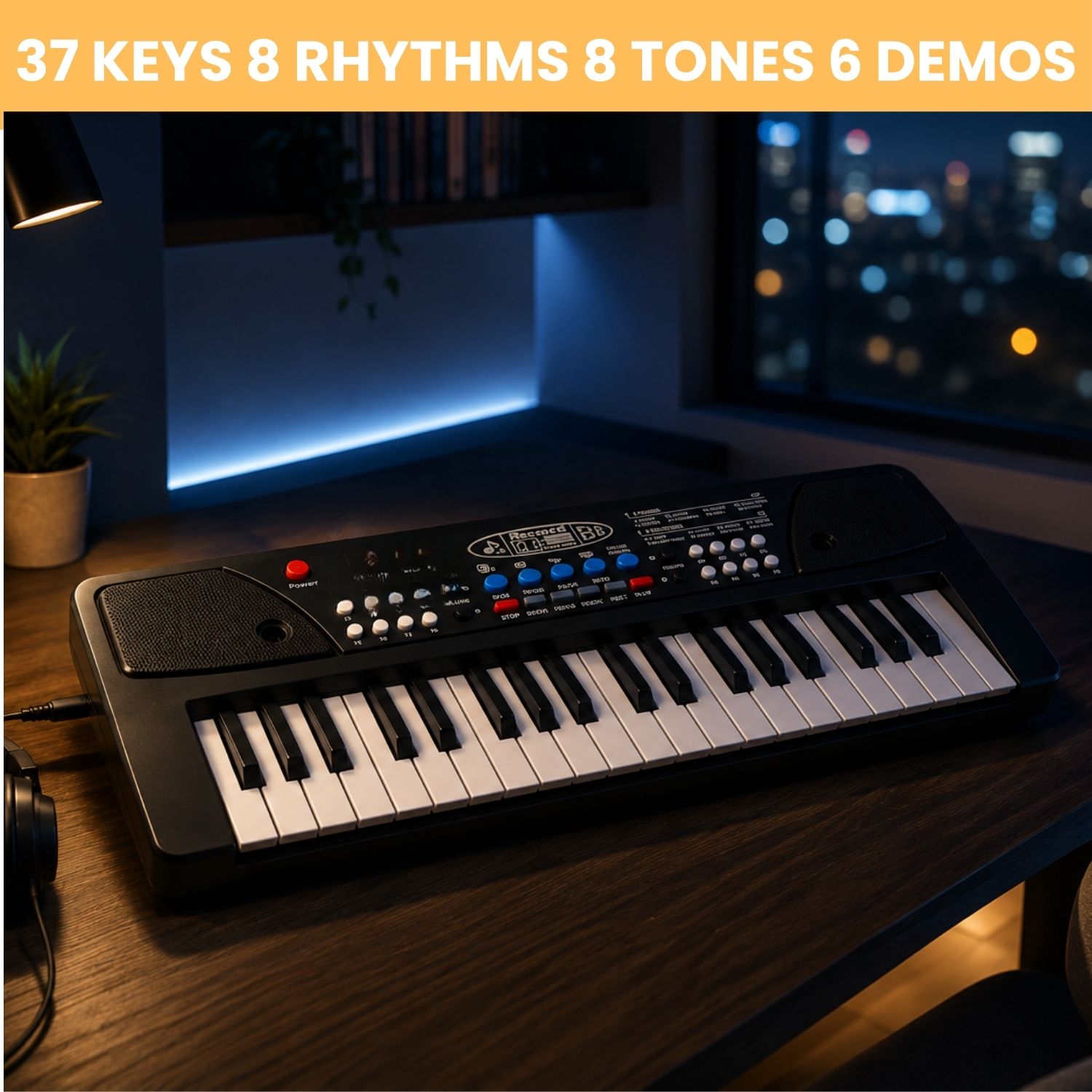 clairbell Piano Keyboard With Mic 37 Keys Music Toy Protable Electronic Piano for KidsE132 Piano Keyboard With Mic 37 Keys Music Toy Protable Electronic Piano for KidsE132 Analog Digital Piano-picture-25