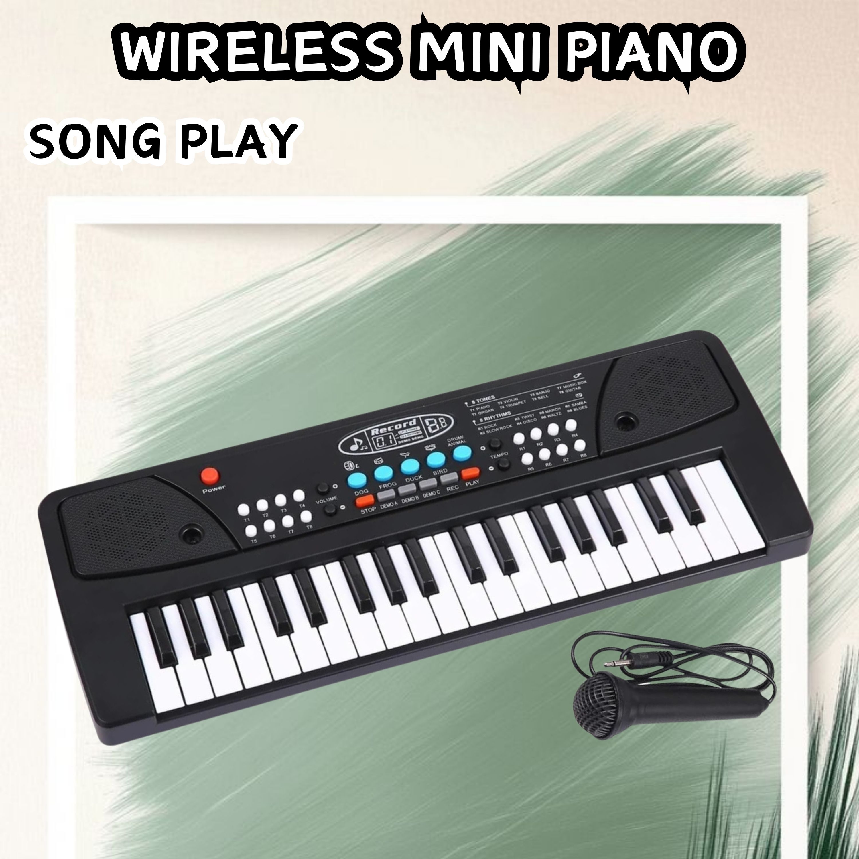 sacro (Piano Keyboard) Toy with 37 Key, Recording and Mic, Adapter for DC Power F323 (Piano Keyboard) Toy with 37 Key, Recording and Mic, Adapter for DC Power F323 Analog Portable Keyboard-picture-2