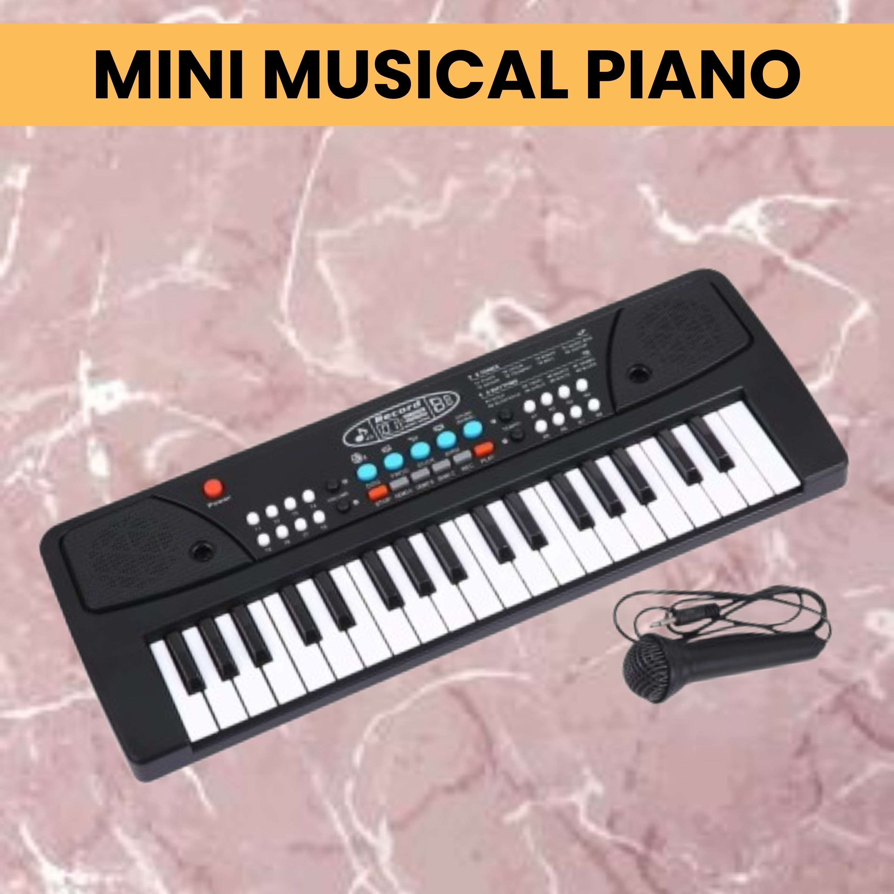 clairbell (Piano Keyboard) with Mic/37 Keys 8Rhythms, 8Tones, Portable Electronic ToyW28 (Piano Keyboard) with Mic/37 Keys 8Rhythms, 8Tones, Portable Electronic ToyW28 Analog Portable Keyboard-picture-12