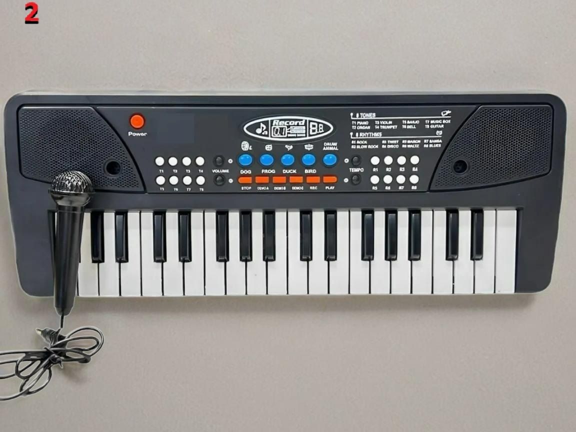 A808 Piano Toy with Microphone, USB Power Cable & Sound Recording Function Best Birthday Gift for Boys and Girls Musical Instruments Latest Analog Analog Portable Keyboard-image-21