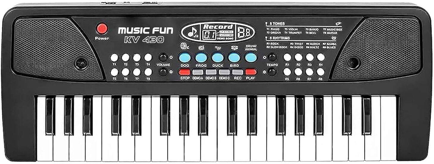 ab toy world Musical Keyboard Piano with Mic Recorder for Kids with 37 Keys, 8 Rhythms, 8 Tones Digital Digital Piano-picture-10