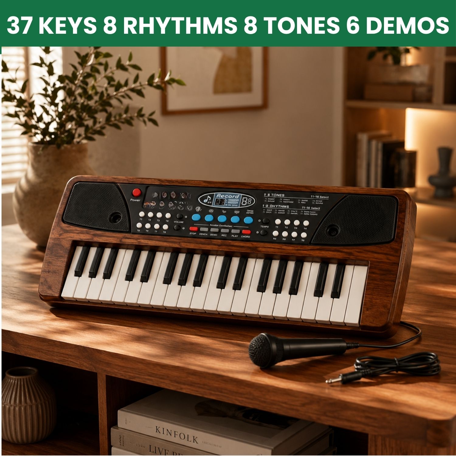 sacro Piano Keyboard With Mic 37 Keys Music Toy Protable Electronic Piano for KidsQ498 Piano Keyboard With Mic 37 Keys Music Toy Protable Electronic Piano for KidsQ498 Analog Digital Piano-picture-22