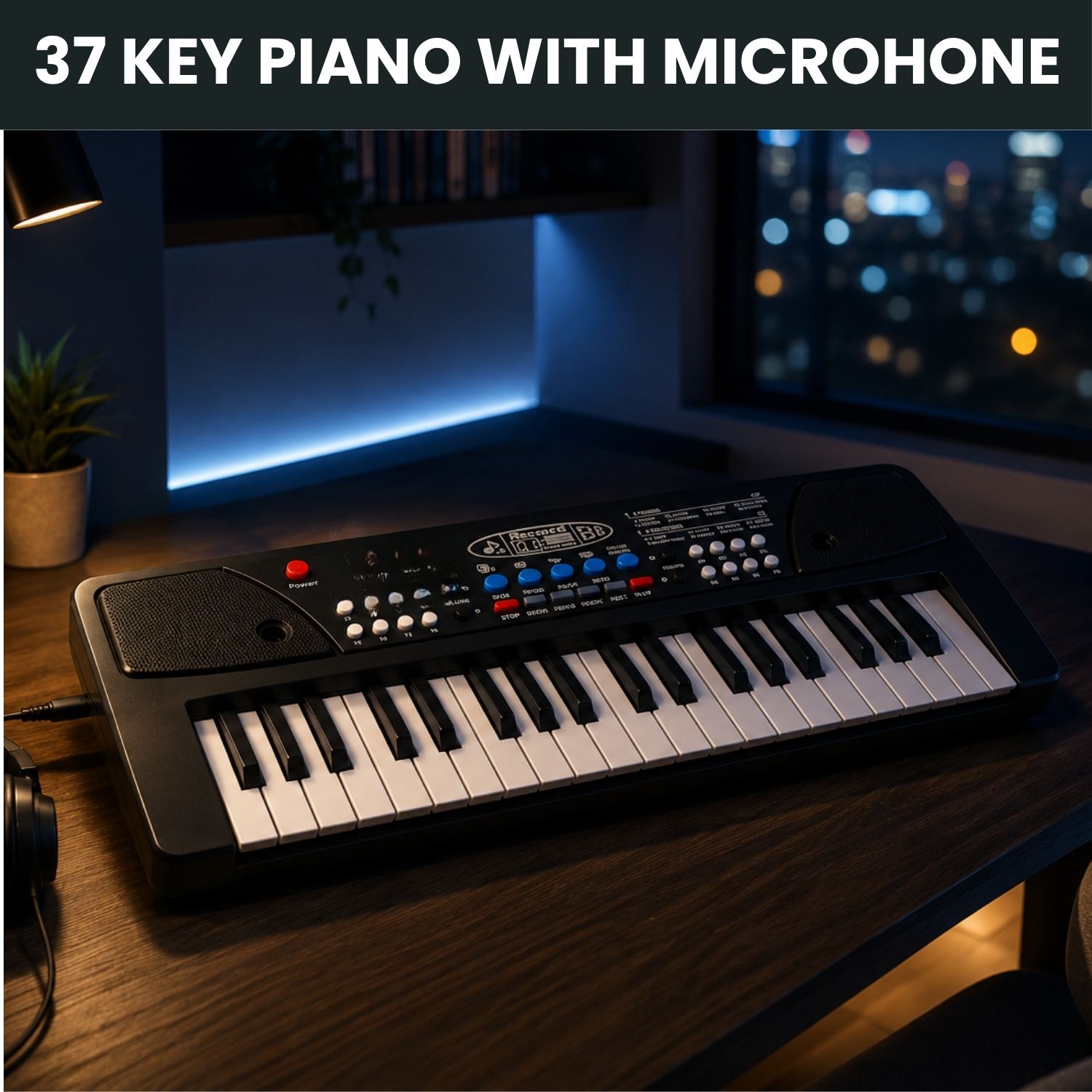 clairbell Piano Keyboard With Mic 37 Keys Music Toy Protable Electronic Piano for KidsE158 Piano Keyboard With Mic 37 Keys Music Toy Protable Electronic Piano for KidsE158 Analog Digital Piano-picture-8