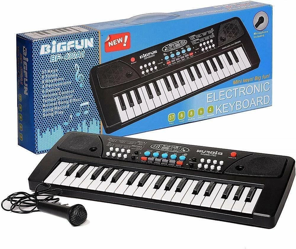 jr club A430 Kids Piano Keyboard, Piano for Kids with Microphone Portable Electronic P82 37Key Piano Toy Keyboard for Kids with Mic Dc Power Option P82 Analog Portable Keyboard-picture-43