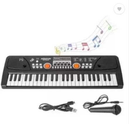 tenmar 49 Key Piano Keyboard Toy for Kids P12 dc Power Option+Recording Microphone KEYBOARD 49 Analog Portable Keyboard-picture-14