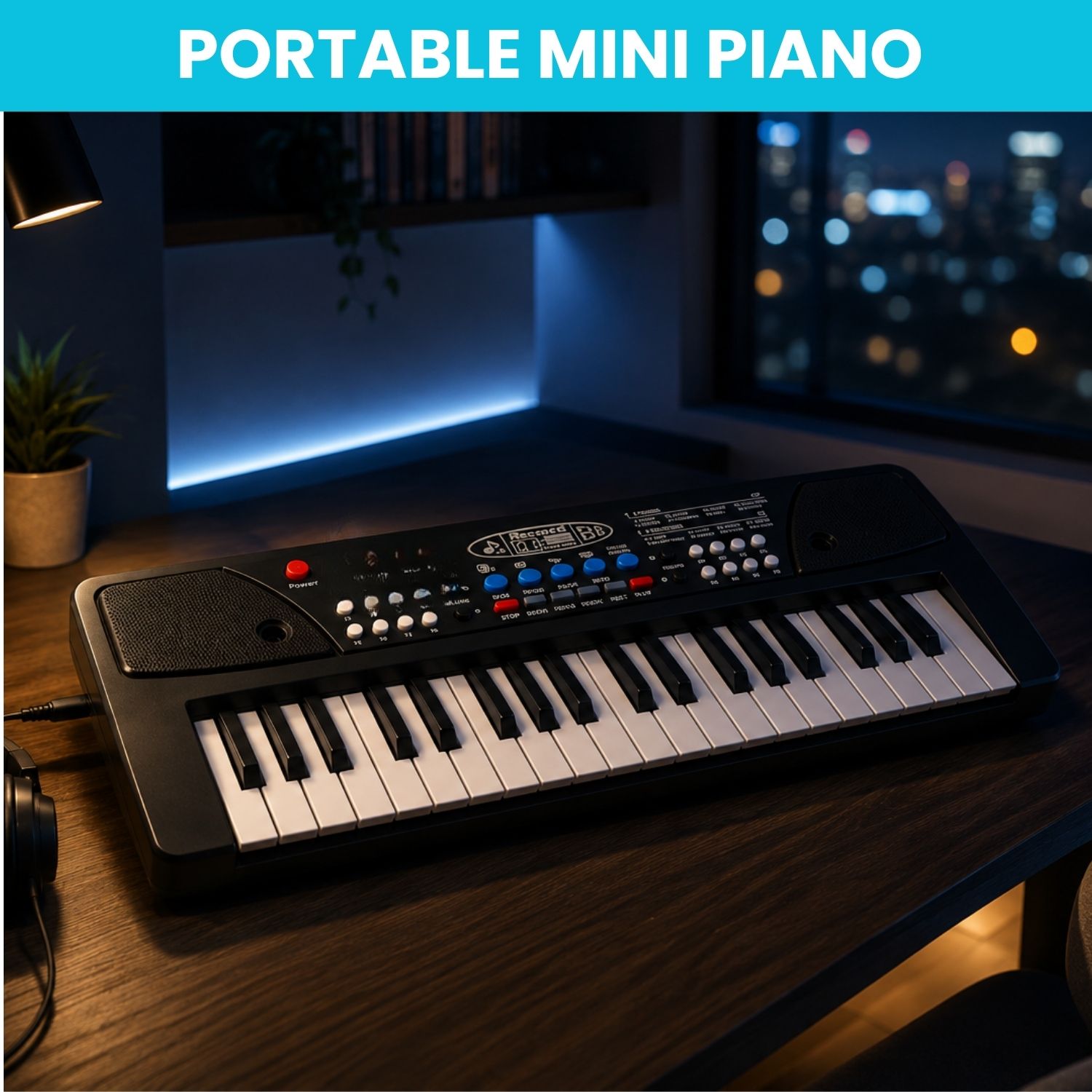 clairbell Piano Keyboard With Mic 37 Keys Music Toy Protable Electronic Piano for KidsE159 Piano Keyboard With Mic 37 Keys Music Toy Protable Electronic Piano for KidsE159 Analog Digital Piano-picture-1