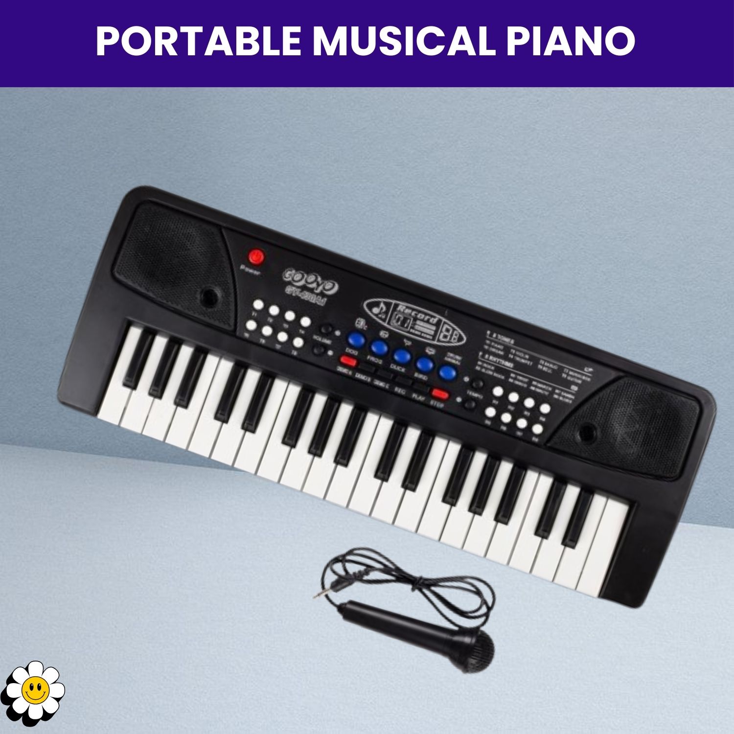 sacro Piano Keyboard with Mic, 8 Tones & 37 Keys Portable Electronic Toy For kids Q215 Piano Keyboard with Mic, 8 Tones & 37 Keys Portable Electronic Toy For kids Q215 Analog Digital Piano-picture-41