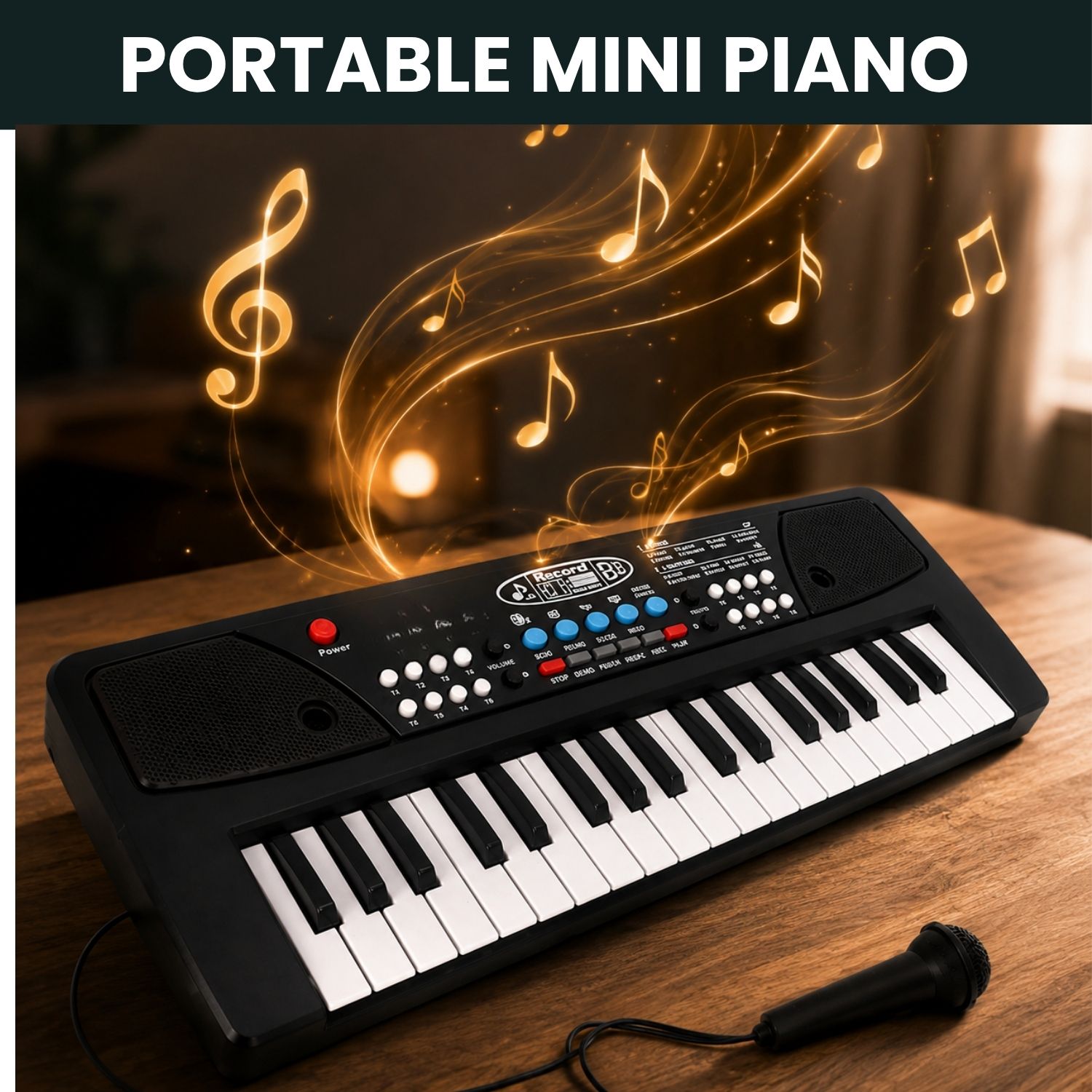 clairbell Piano Keyboard With Mic 37 Keys Music Toy Protable Electronic Piano for KidsE216 Piano Keyboard With Mic 37 Keys Music Toy Protable Electronic Piano for KidsE216 Analog Digital Piano-picture-18