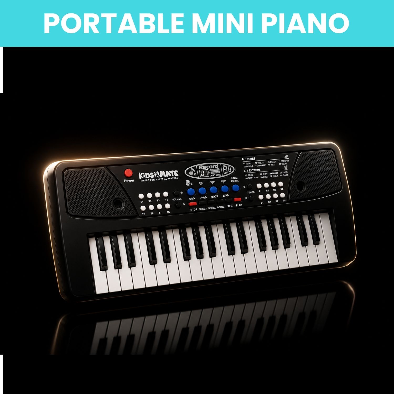 sacro Piano Keyboard With Mic 37 Keys Music Toy Protable Electronic Piano for KidsQ485 Piano Keyboard With Mic 37 Keys Music Toy Protable Electronic Piano for KidsQ485 Analog Digital Piano-picture-24