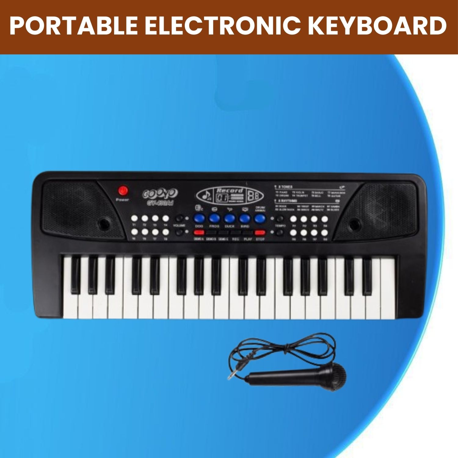 guggu Musical Sound Toys 37Key (Piano Keyboard) with Recording & Mic for Boy/GirlV421 Musical Sound Toys 37Key (Piano Keyboard) with Recording & Mic for Boy/GirlV421 Analog Portable Keyboard-picture-38