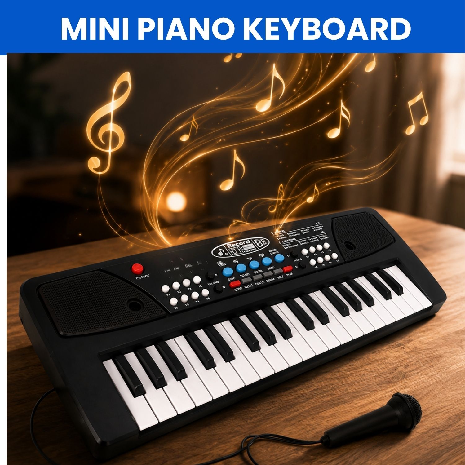 clairbell Piano Keyboard With Mic 37 Keys Music Toy Protable Electronic Piano for KidsE204 Piano Keyboard With Mic 37 Keys Music Toy Protable Electronic Piano for KidsE204 Analog Digital Piano-picture-17
