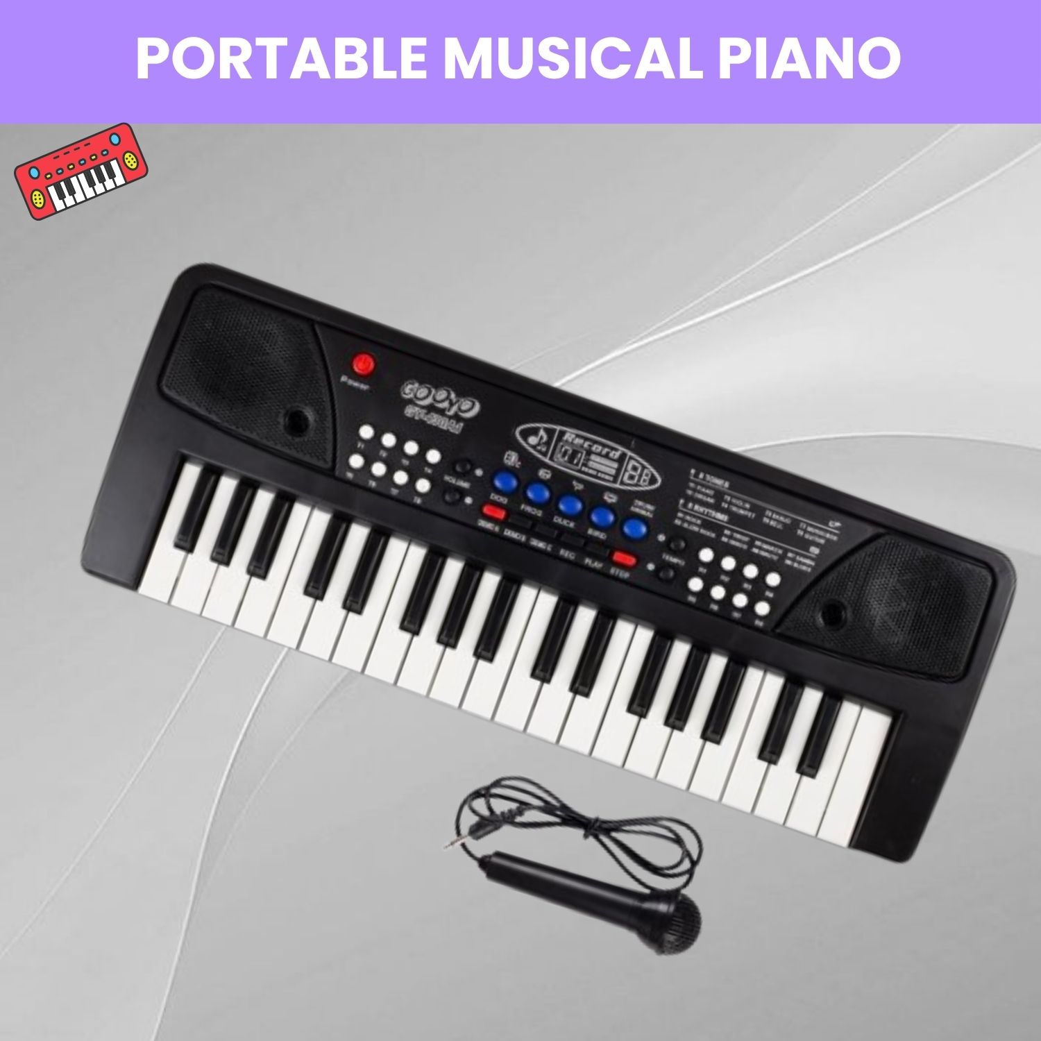 piano keyboard, portable electronic toy with mic, 37 keys 8 tones for kidsq393 piano keyboard, portable electronic toy with mic, 37 keys 8 tones for kidsq393 analog portable keyboard