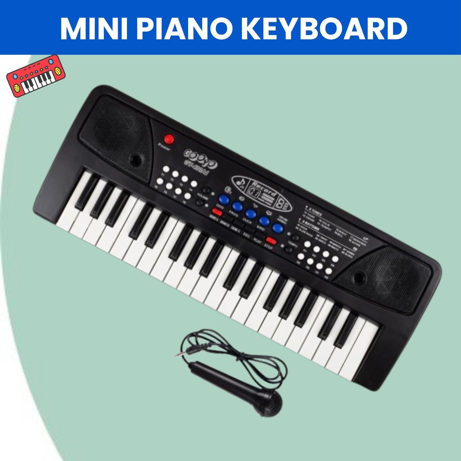 sacro Piano Keyboard, Portable Electronic Toy With Mic, 37 Keys 8 Tones For kidsQ451 Piano Keyboard, Portable Electronic Toy With Mic, 37 Keys 8 Tones For kidsQ451 Analog Portable Keyboard-picture-16